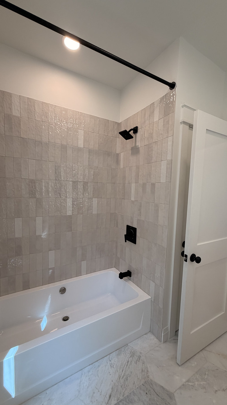 Bristol RI tiled tub and shower
