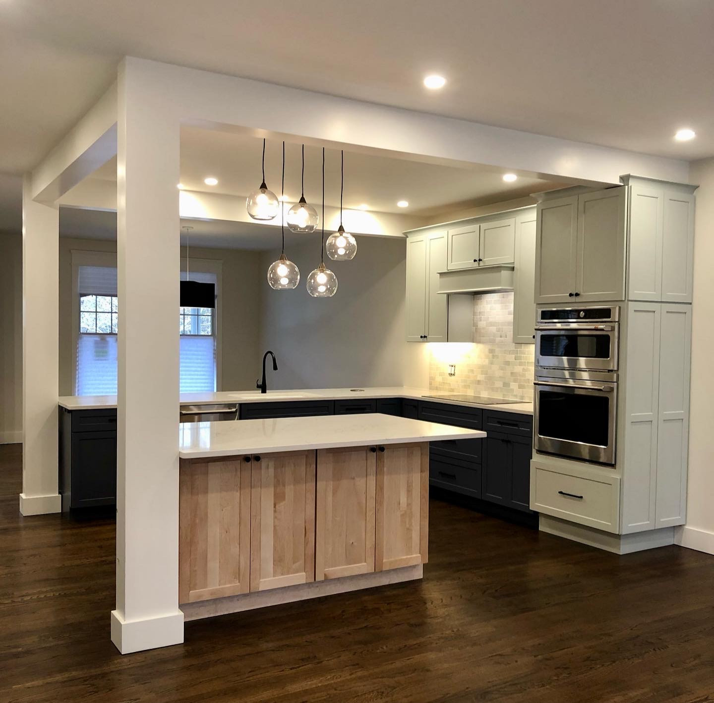 Open kitchen and living
