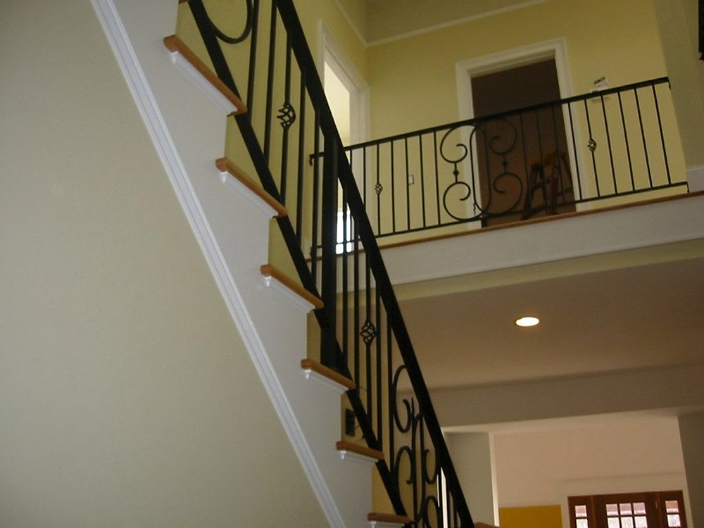 Iron-railing staircase