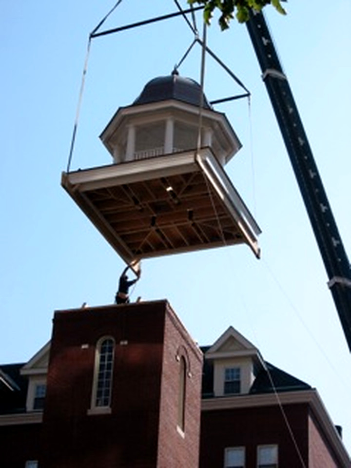 Cupola lifted into place