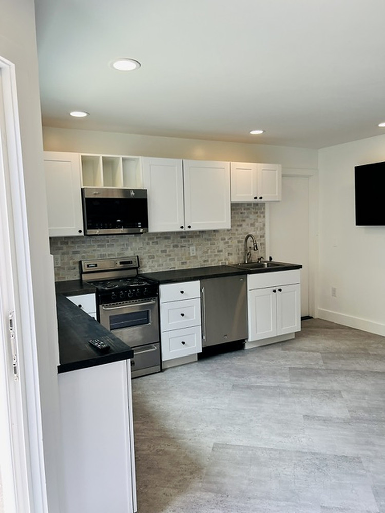 Kitchen with subway backsplash