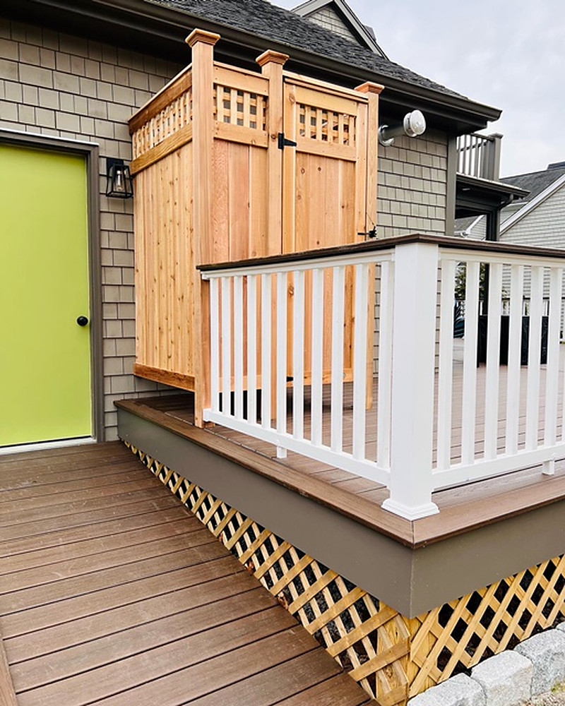 Cedar deck and privacy screen