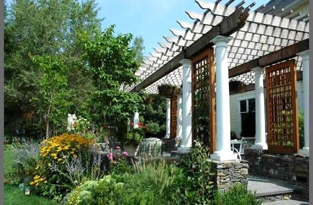 Pergola and landscaping